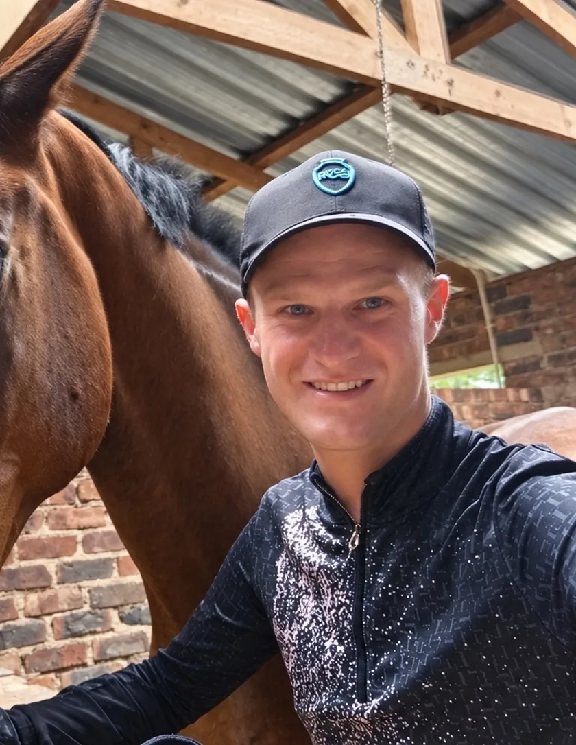 Gabriel Bloem at the stables