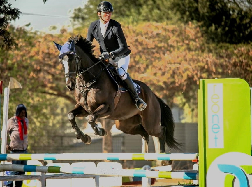 Showjumping at an outdoor venue