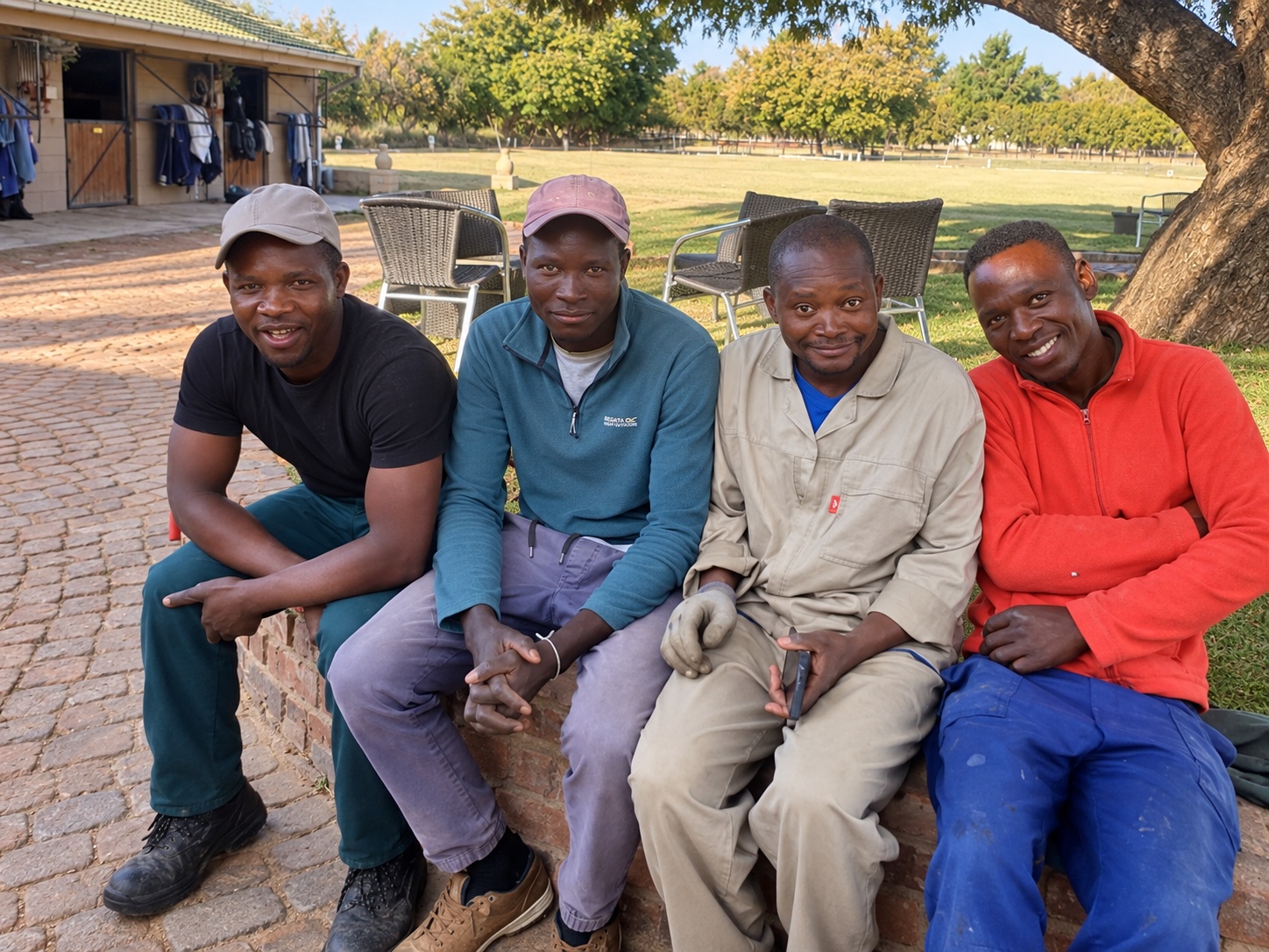 Yard team at the stables