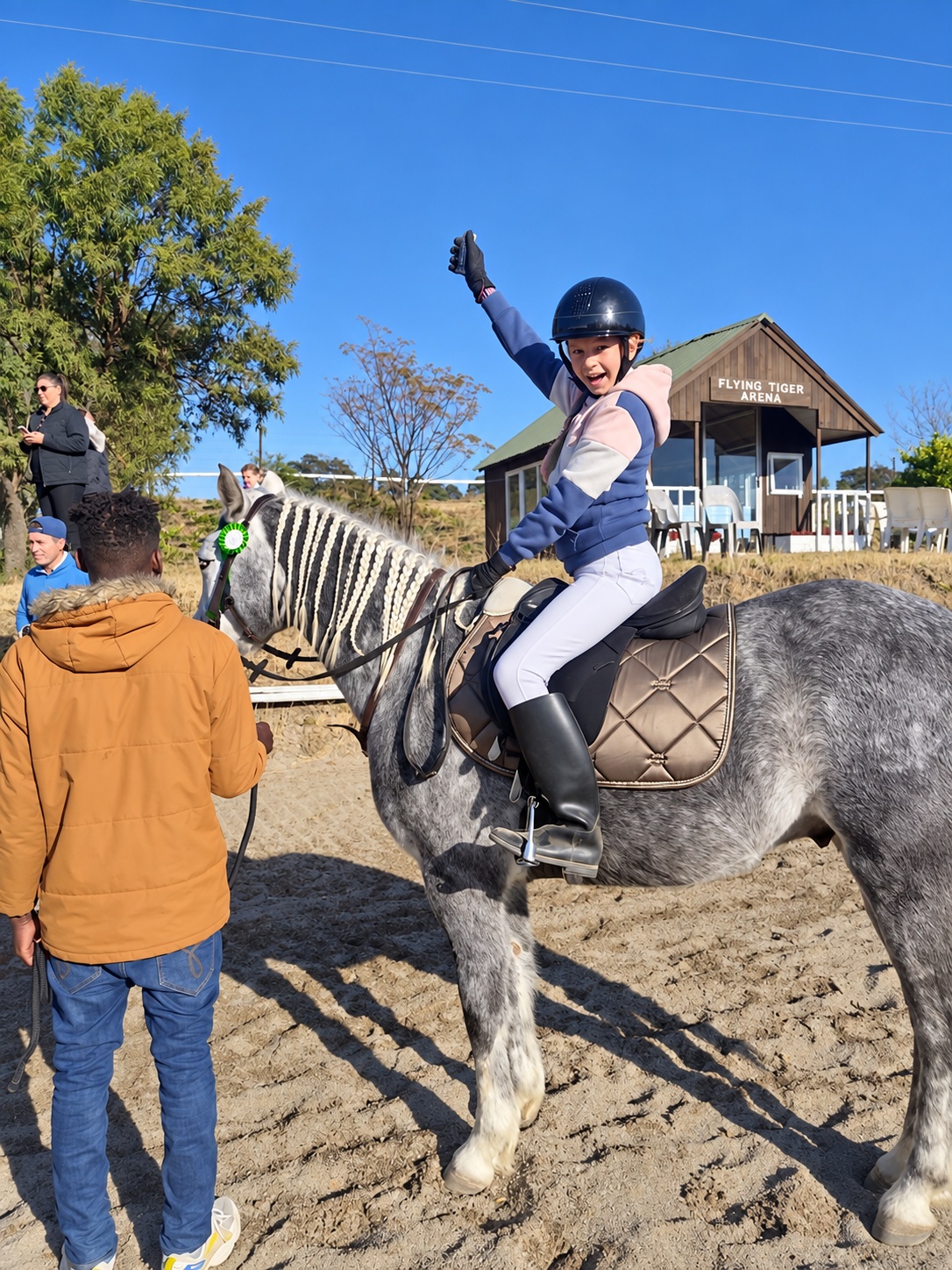 Young rider after a round